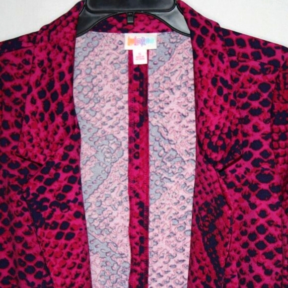 Lularoe Open-Front Cardigan β Snake Print β Size S - Picture 3 of 11